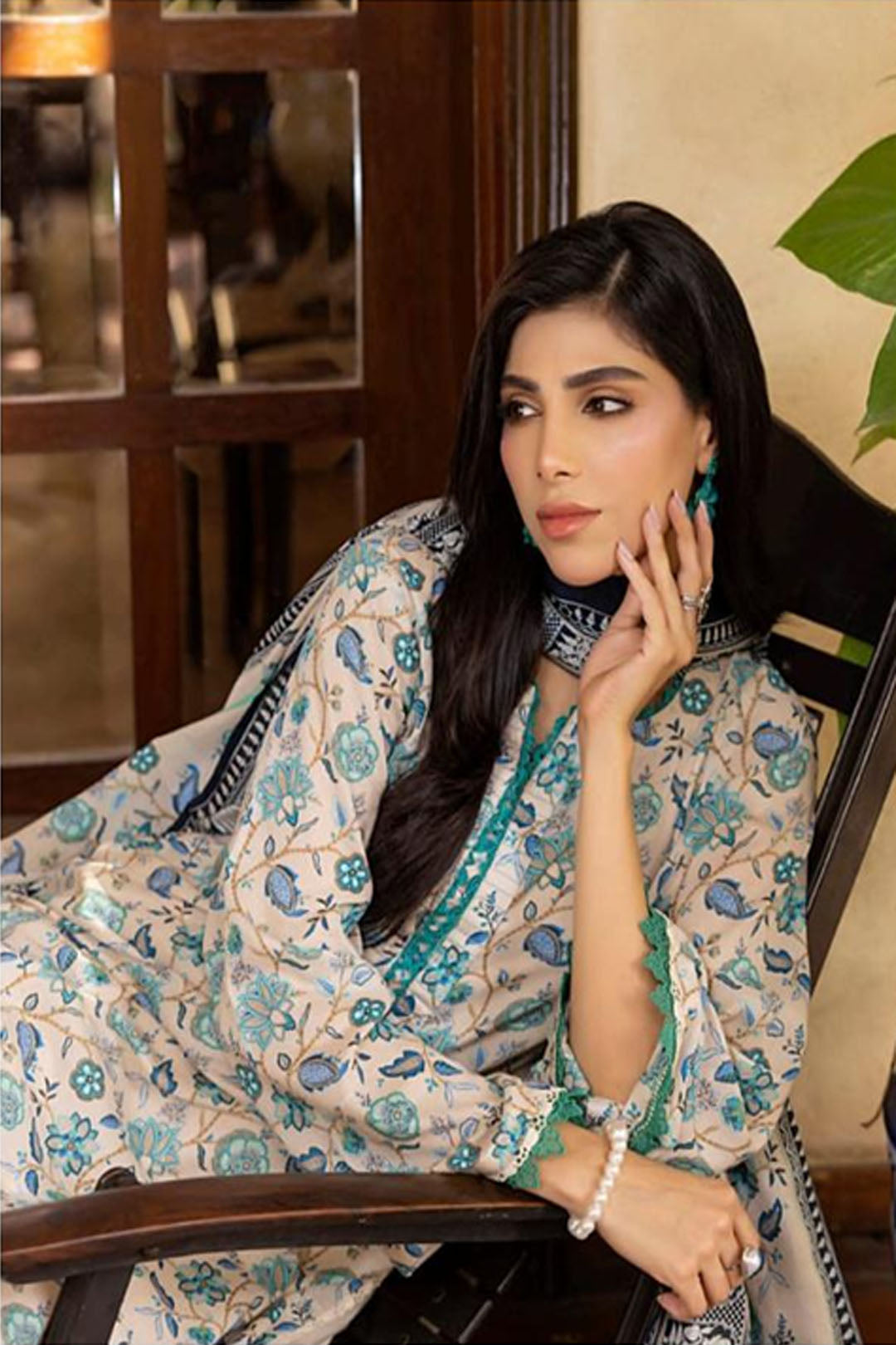 Soft Serenity Floral Lawn Suit