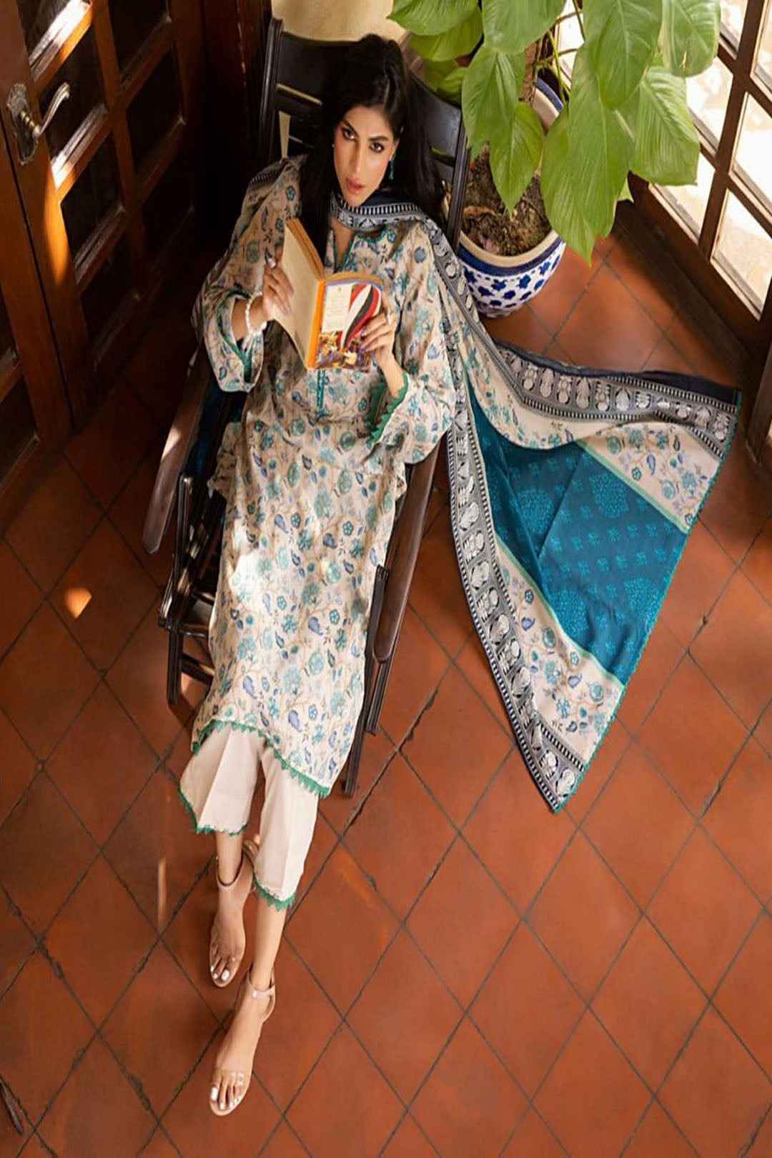 Soft Serenity Floral Lawn Suit