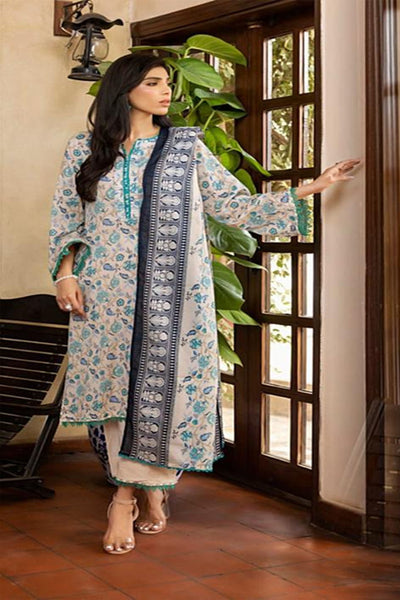 Soft Serenity Floral Lawn Suit